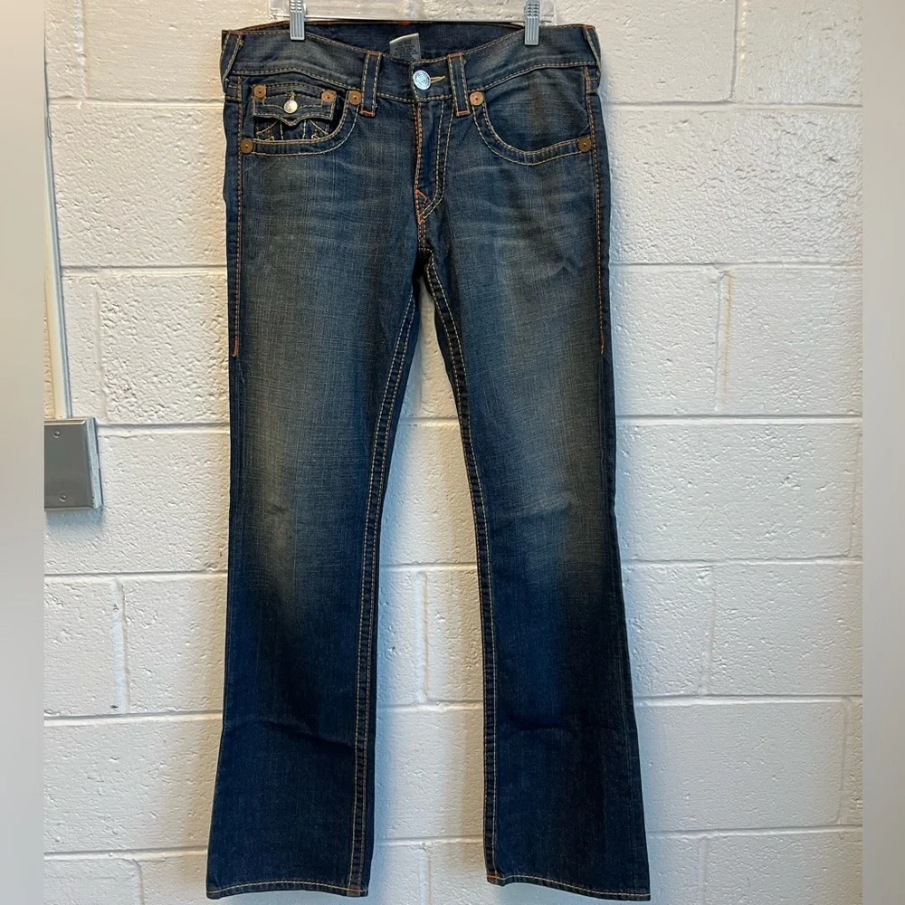 True Religion Vintage Ricky Big‎ T Straight Leg Jeans Sz. 34